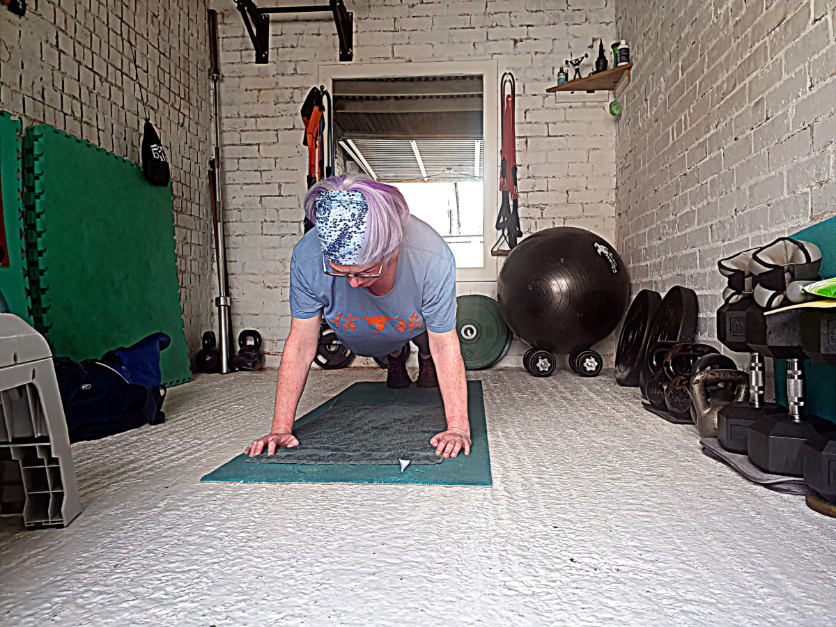 Woman doing a push-up